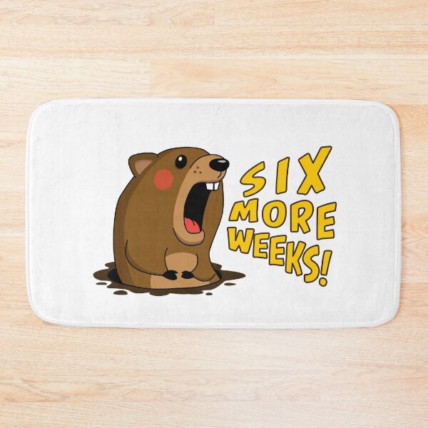 Item preview, Cute Groundhog Screaming “Six More Weeks!” Holiday designed and sold by Elvin Dantes.