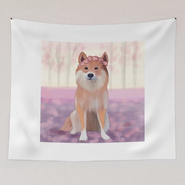 Item preview, Eurasier with the puppy with flower crown designed and sold by mondesign26.