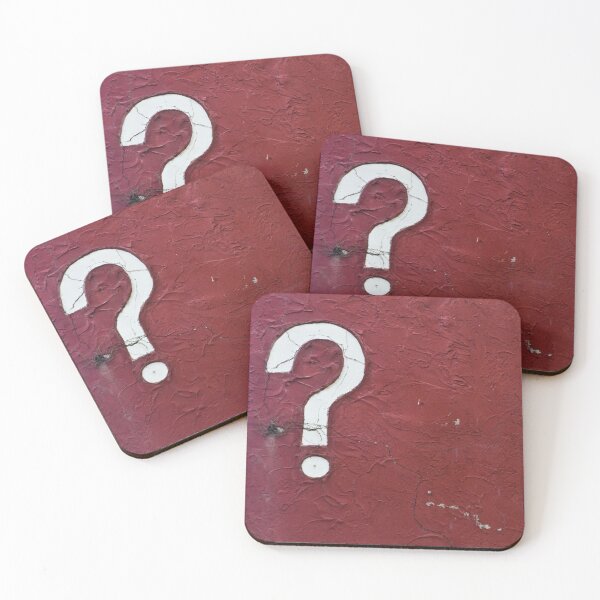 Item preview, Maybe - quiryl question maek abstract on dark red designed and sold by TalBright.