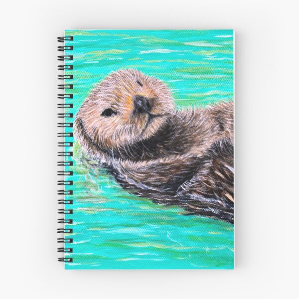 Item preview, Fluffy Sea Otter Painting designed and sold by Art by Kirsten Sneath.