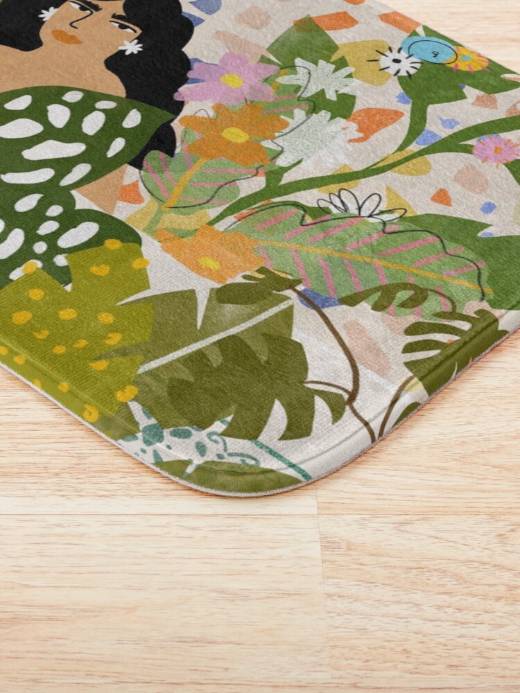 Alternate view of Bathing with Plants Bath Mat