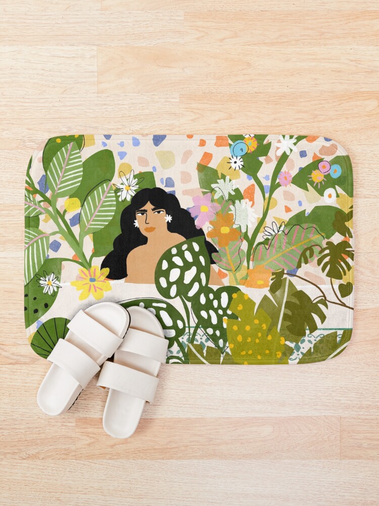 Alternate view of Bathing with Plants Bath Mat