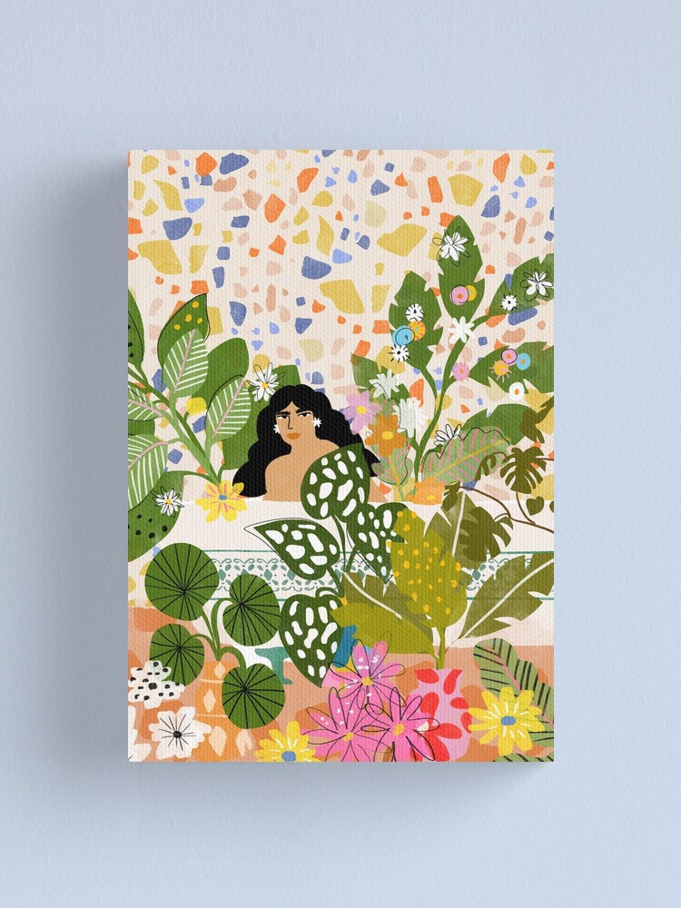 Alternate view of Bathing with Plants Canvas Print