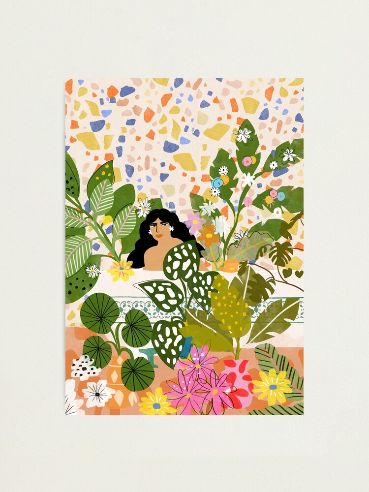 Alternate view of Bathing with Plants Photographic Print