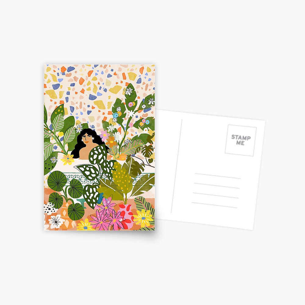 Bathing with Plants Postcard