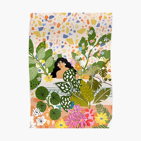 Baignade avec des plantes Poster