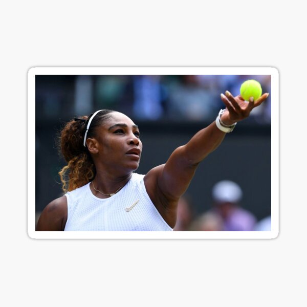 Serena Williams serving Sticker