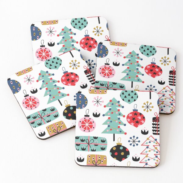 Merry and Bright Coasters (Set of 4)