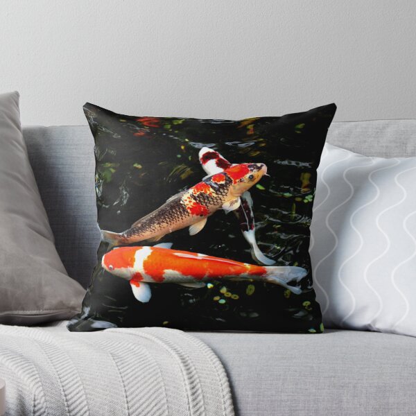 Valentines Fish Pillow Case , Funny Goldfish couple Cushion Cover, UK