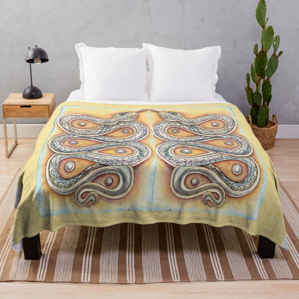 Item preview, Two white snakes hide on the pink sand designed and sold by Patrizia Ambrosini.