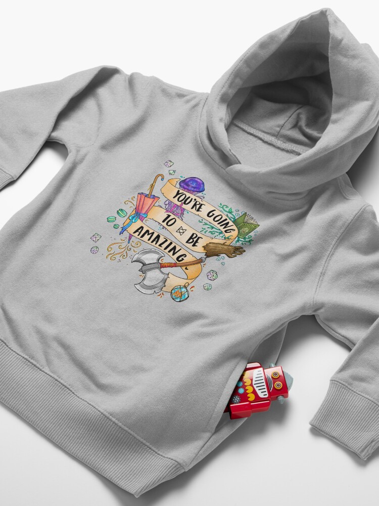 Alternate view of You're Going To Be Amazing Toddler Pullover Hoodie