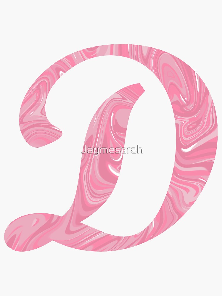 Light Pink Letter D | Sticker