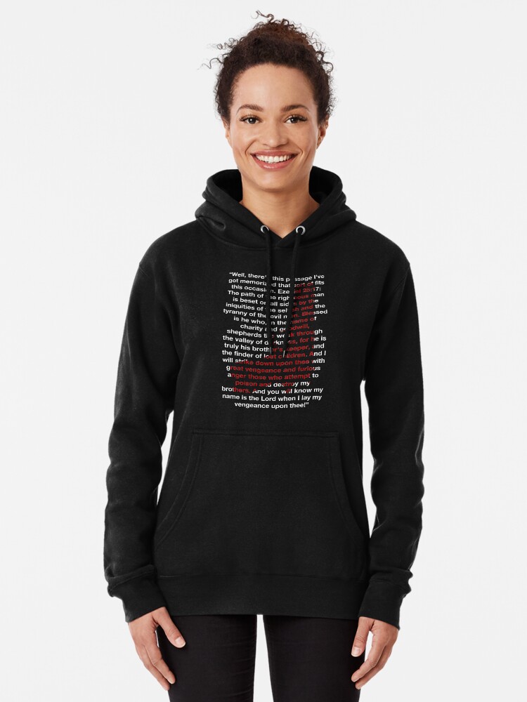 Pulp Fiction Full Bible Quote Pullover Hoodie for Sale by AshGrove Redbubble