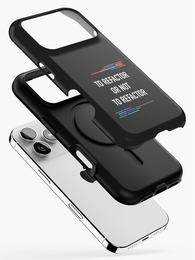 Thumbnail 2 of 4, iPhone Case, Developer To Refactor or Not To Refactor Code designed and sold by bliptee.