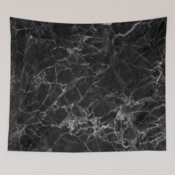 Item preview, preppy scandinavian contemporary chic black marble texture designed and sold by LEILA ART SPACE.