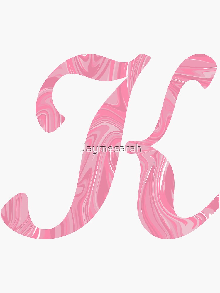 Pink K - Initial K - Sticker