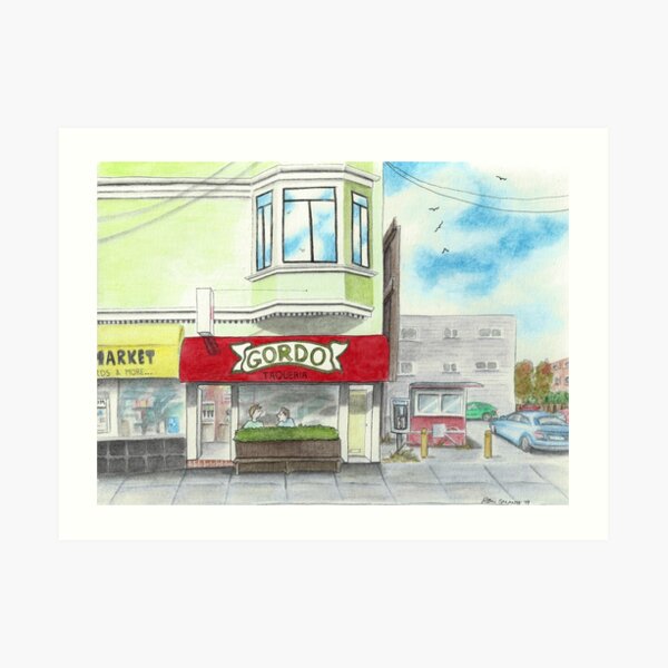 "Gordo Taqueria" Art Print