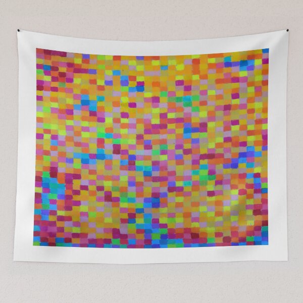 Item preview, Colored Pencil Abstract Pixel Print designed and sold by docbdesign.