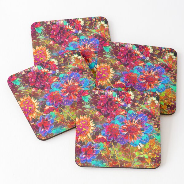 Item preview, Playful Colorful Painterly Dahlias designed and sold by SeaChangeDesign.