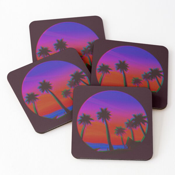 Item preview, Vaporwave - Miami Beach Palms designed and sold by Dator-Abstracts.
