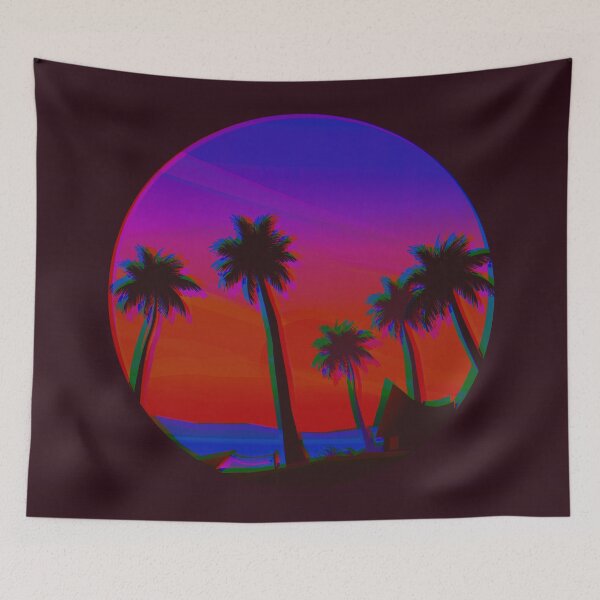 Item preview, Vaporwave - Miami Beach Palms designed and sold by Dator-Abstracts.