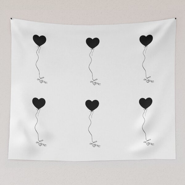 Item preview, Love Heart Balloon Silhouette on a String designed and sold by tinytiger77.
