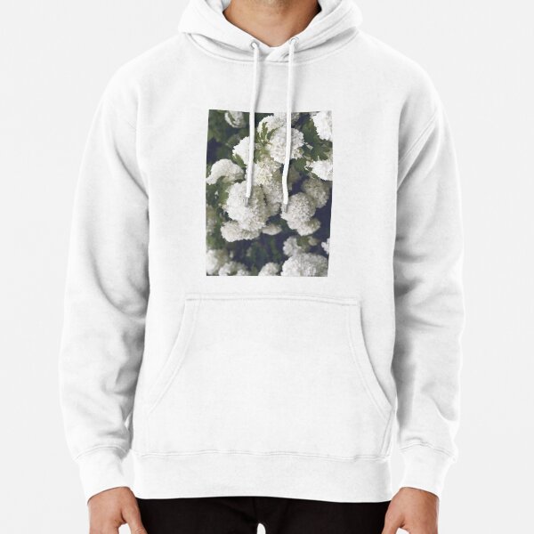 Beautiful White Hydrangeas Pullover Hoodie