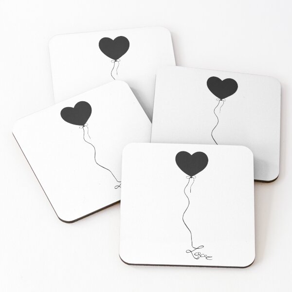 Item preview, Love Heart Balloon Silhouette on a String designed and sold by tinytiger77.