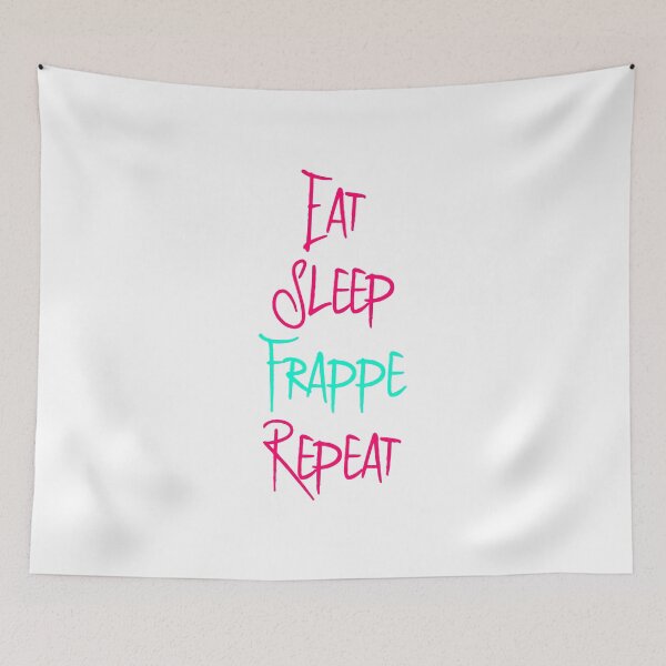 Item preview, Eat Sleep Frappe Repeat Funny Frappes Coffee Lover Quote designed and sold by at85productions.