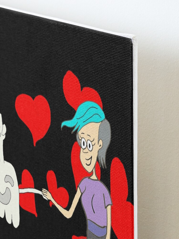 "Hi5 ghost and Celia Regular Show/Valentines Day" Mounted Print for