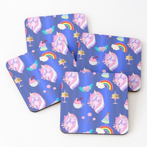 Item preview, Unicorn Sweets on Blue designed and sold by GraphicAllusion.