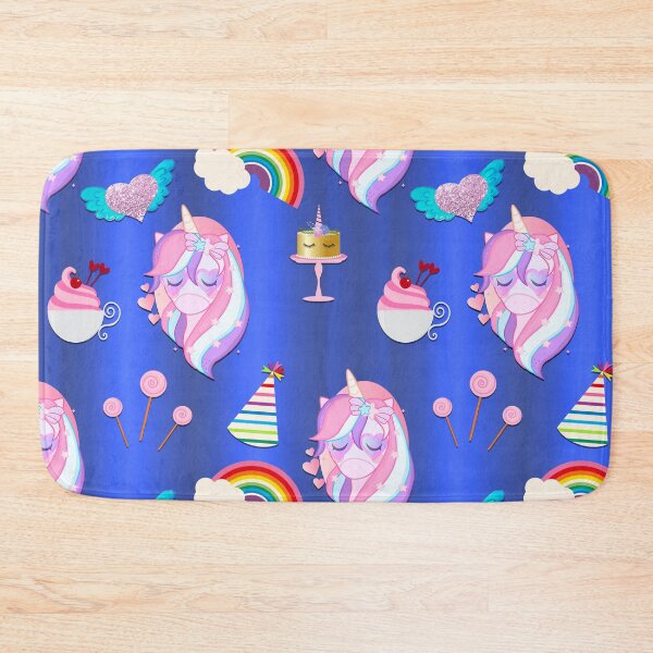 Item preview, Unicorn Sweets on Blue designed and sold by GraphicAllusion.