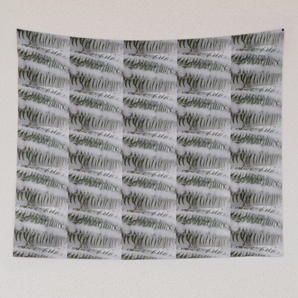 Item preview, SNOW ON SWORD FERNS designed and sold by Elaine Bawden.