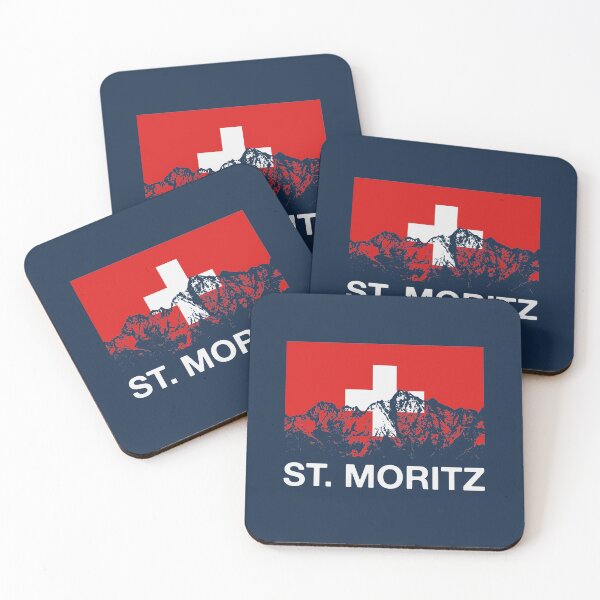 Item preview, St. Moritz Switzerland Swiss Flag SKI designed and sold by IronEcho.