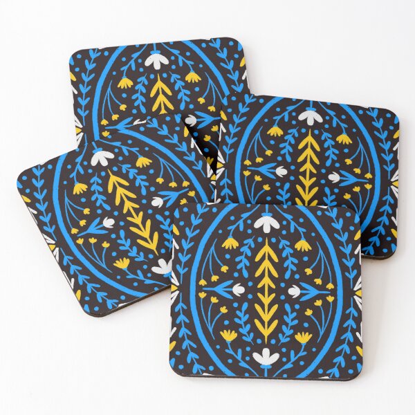Item preview, Folk Art Damask designed and sold by inkblotcreative.