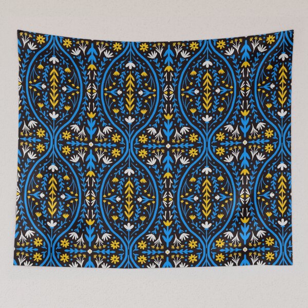 Item preview, Folk Art Damask designed and sold by inkblotcreative.