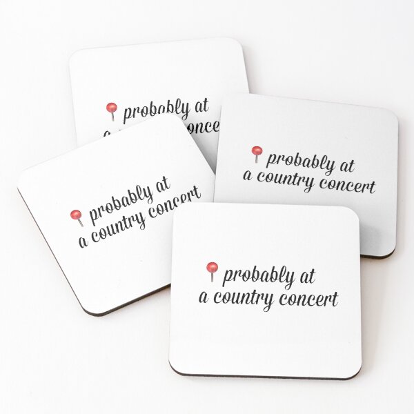 Country concert sticker Coasters (Set of 4)