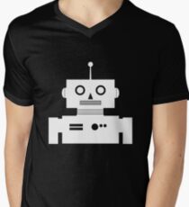 Retro Robot Shape Wht Men's V-Neck T-Shirt