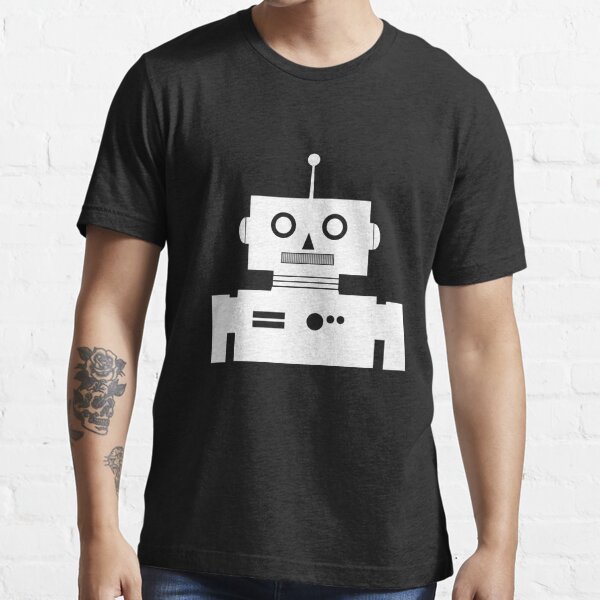 Retro Robot Shape Wht T Shirt For Sale By Mdkgraphics Redbubble