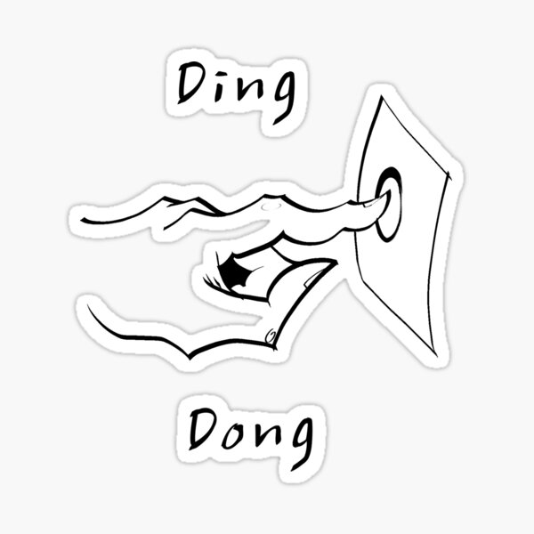 Ding Dong Sticker By Greengazebo Redbubble