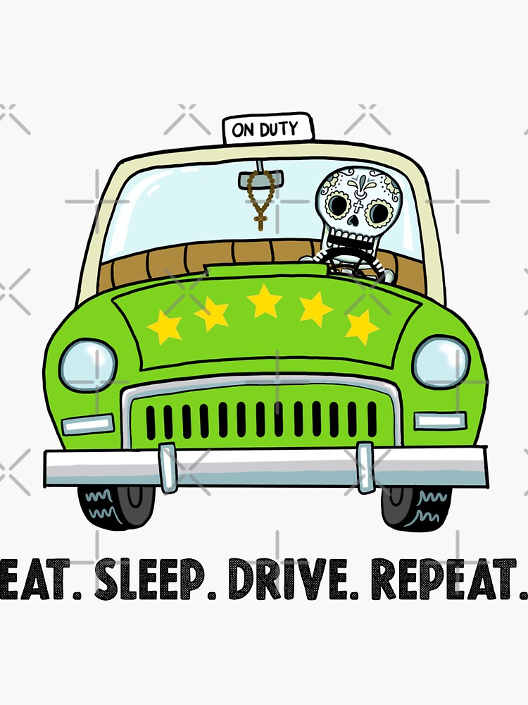 eat sleep drive repeat Sticker for Sale by roartstreet