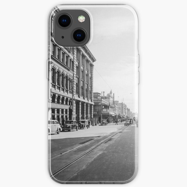 Murray Street crossing Barrack Street, Perth, 1941, State Library of Western Australia iPhone Soft Case