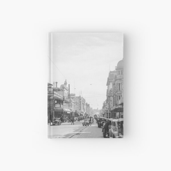 Murray Street crossing Barrack Street, Perth, 1941, State Library of Western Australia Hardcover Journal