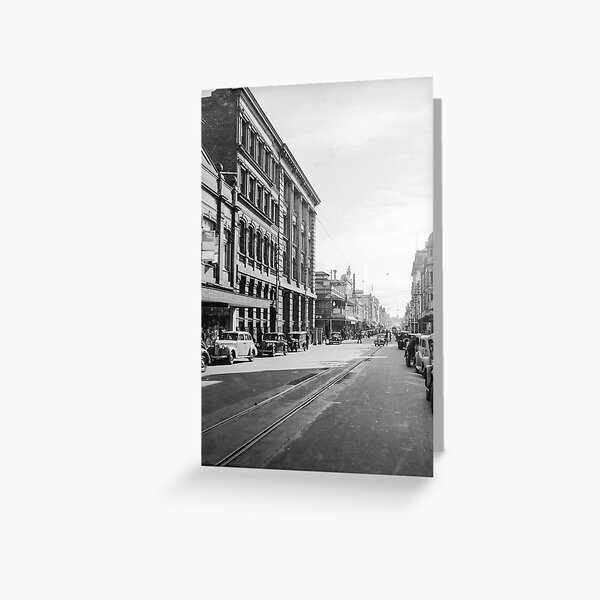 Murray Street crossing Barrack Street, Perth, 1941, State Library of Western Australia Greeting Card
