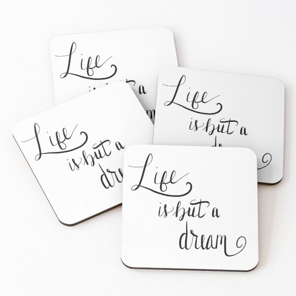 Item preview, life is but a dream - Hand Lettered Sticker designed and sold by PlaidAssPrints.