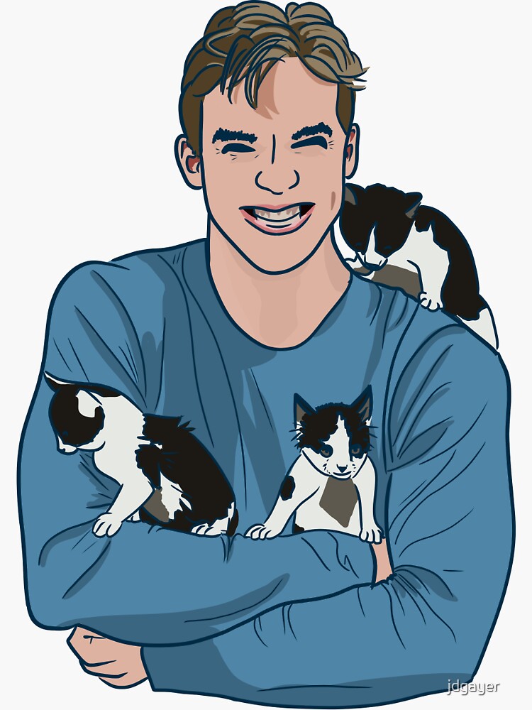 Svech with Cats Sticker for Sale by jdgayer
