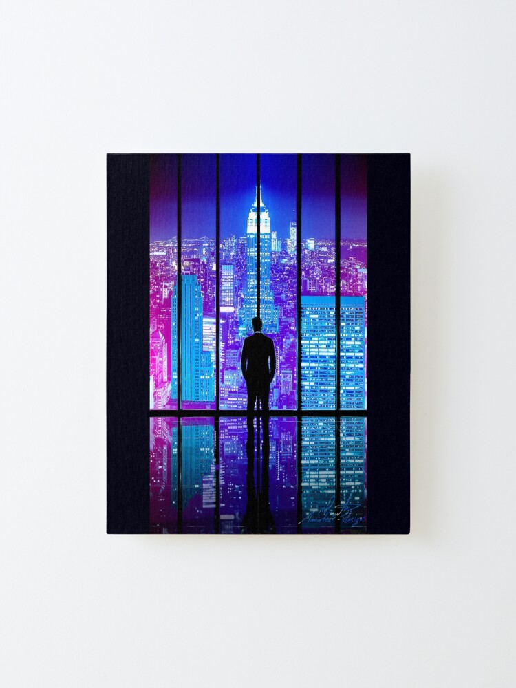 Alternate view of Watching Cyberpunk Mounted Print