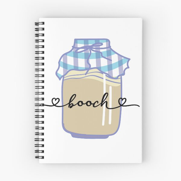 Item preview, Booch, Kombucha fermenting in a jar with a plaid fabric cover. designed and sold by The-Goods.