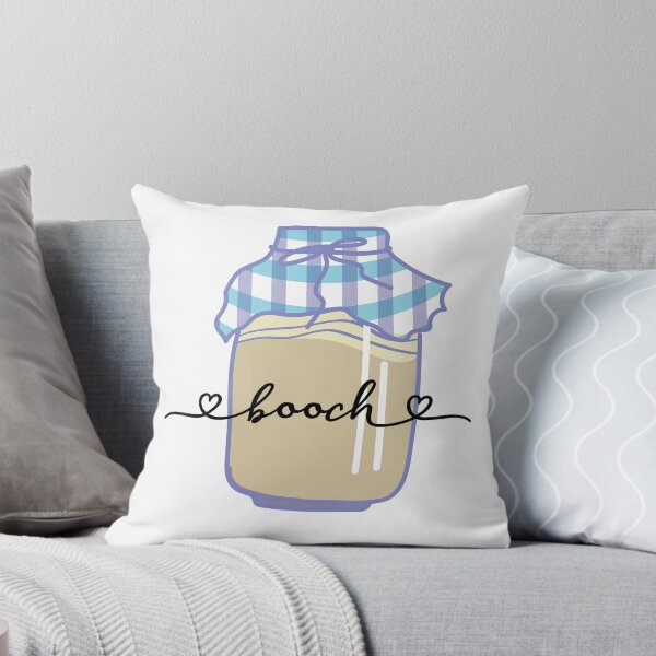 Item preview, Booch, Kombucha fermenting in a jar with a plaid fabric cover. designed and sold by The-Goods.