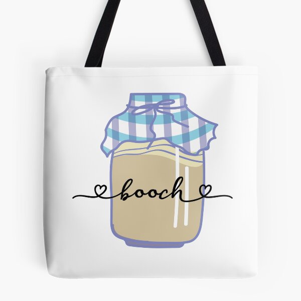 Item preview, Booch, Kombucha fermenting in a jar with a plaid fabric cover. designed and sold by The-Goods.